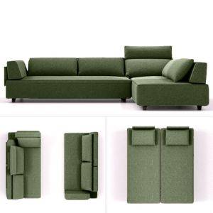 Modulaire slaapbank Cascais G groen