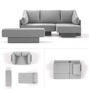 modulaire slaapbank choice 1 grijs collage