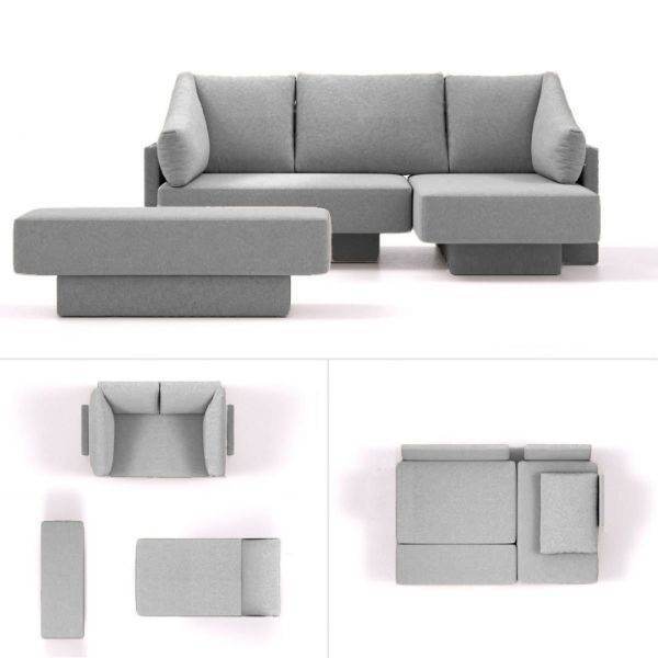 modulaire slaapbank choice 1 grijs collage