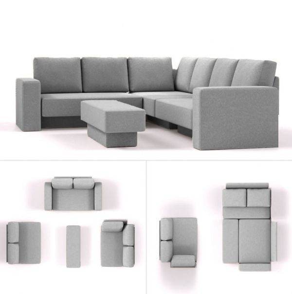 modulaire slaapbank choice 5 grijs collage