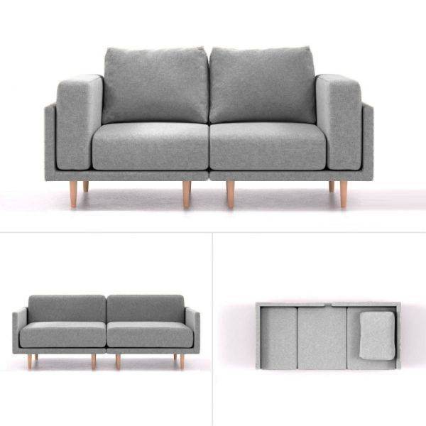 modulaire slaapbank clooods 2p grijs collage
