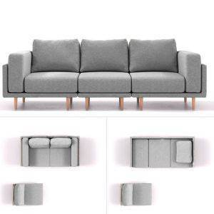 modulaire slaapbank clooods 3p grijs collage