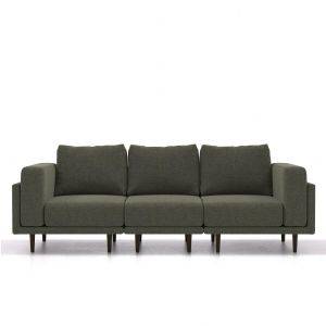 Modulaire 3-zits slaapbank Clooods groen