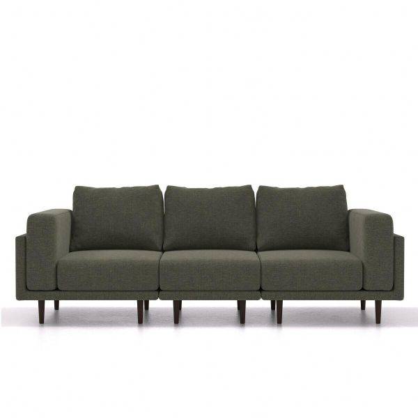 Modulaire 3-zits slaapbank Clooods groen