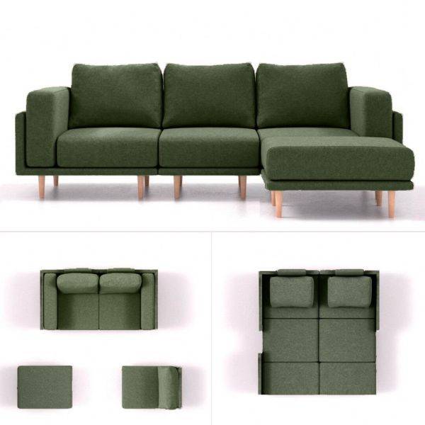 modulaire slaapbank clooods groen