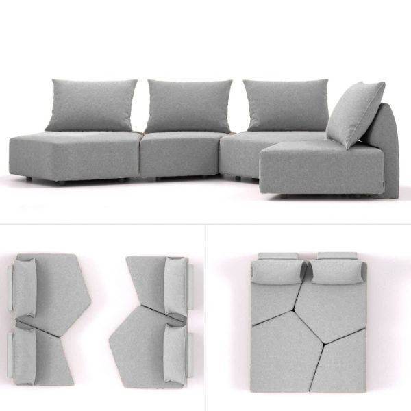 modulaire slaapbank matacao archipelago grijs collage