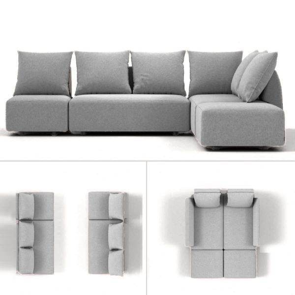 modulaire slaapbank matacao city grijs collage
