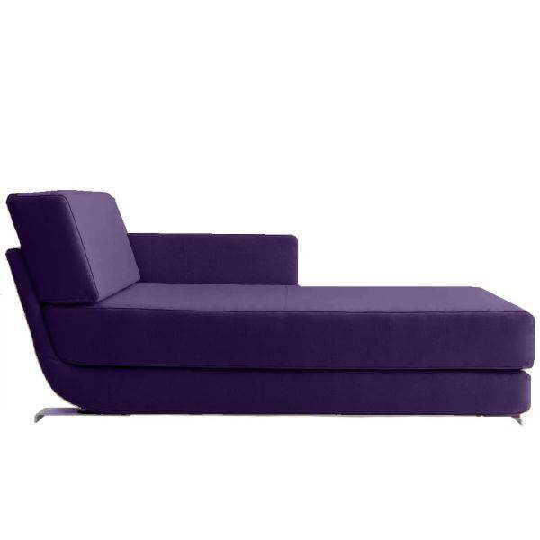 design slaapbank lounge chaise longue paars