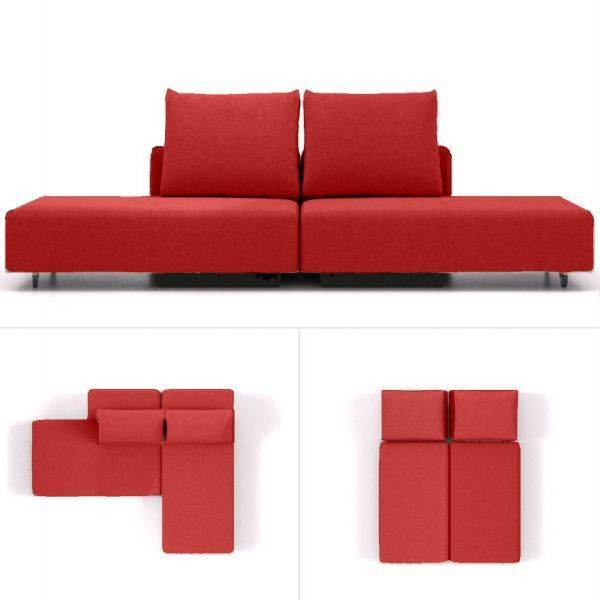 Modulaire slaapbank BonBon S Rood