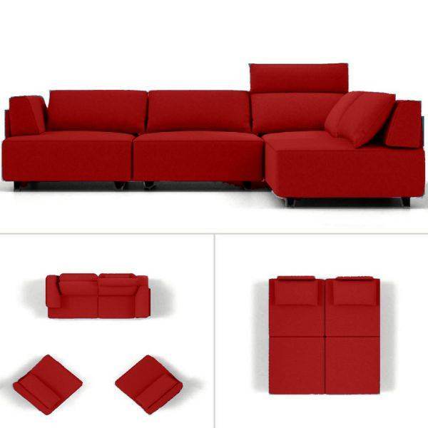 Modulaire slaapbank Cascais C Rood