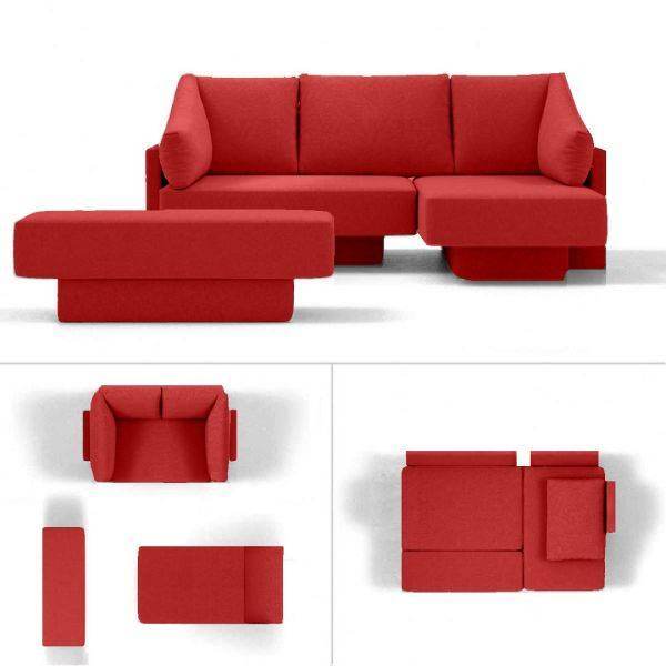 modulaire slaapbank choice 1 rood collage