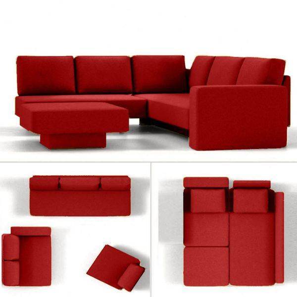 Modulaire slaapbank Choice 16 Rood