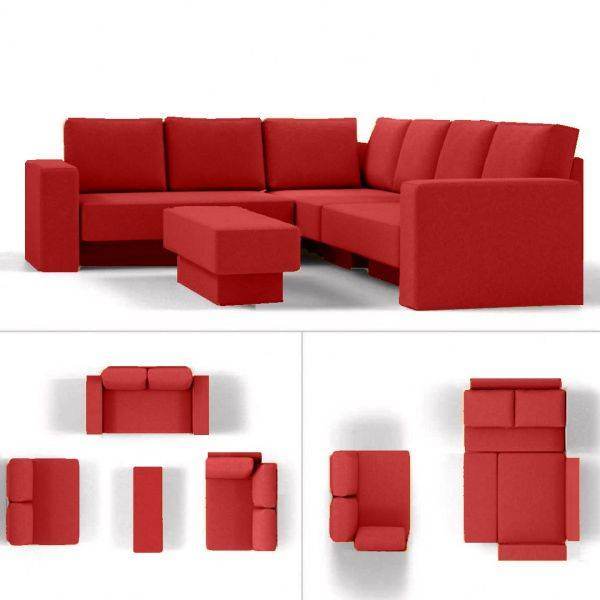 Modulaire slaapbank Choice 5 Rood