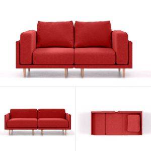 modulaire slaapbank clooods 2p rood collage