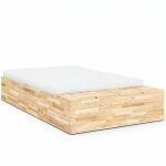 Karup Design futonbed Basement – laag, minimalistisch platformbed van massief hout met futonmatras.