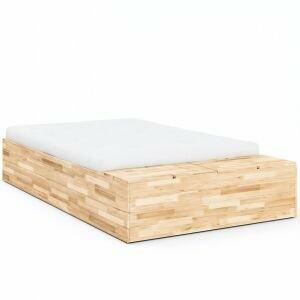 Karup Design futonbed Basement – laag, minimalistisch platformbed van massief hout met futonmatras.