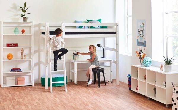 Hoppekids JONAS bureau op wielen, Wit - Afbeelding 4