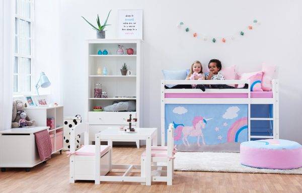 Hoppekids Eenhoorn gordijn voor halfhoog en stapelbed 70x160 cm - Afbeelding 3