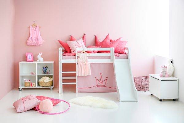 Hoppekids Prinses gordijn voor halfhoog en stapelbed 70x160 cm - Afbeelding 4