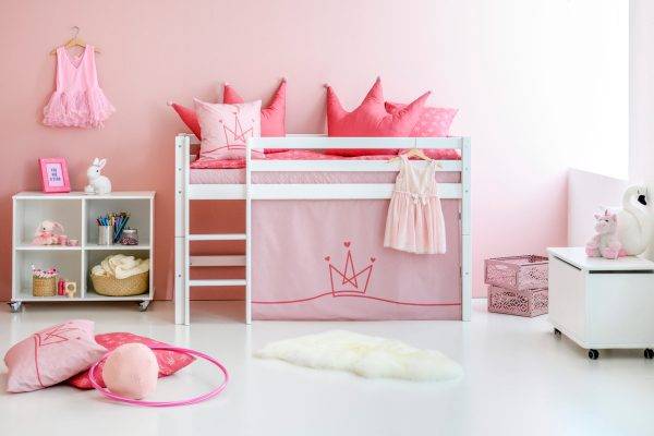 Hoppekids Prinses gordijn voor halfhoog en stapelbed 70x160 cm - Afbeelding 3