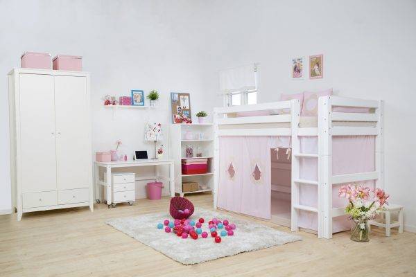 Hoppekids Sprookjesbloem gordijn voor halfhoogslaper 90x200 cm - Afbeelding 3