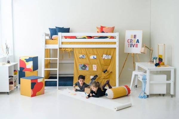 Hoppekids Creator gordijn voor halfhoog bed 90x200 cm - Afbeelding 3