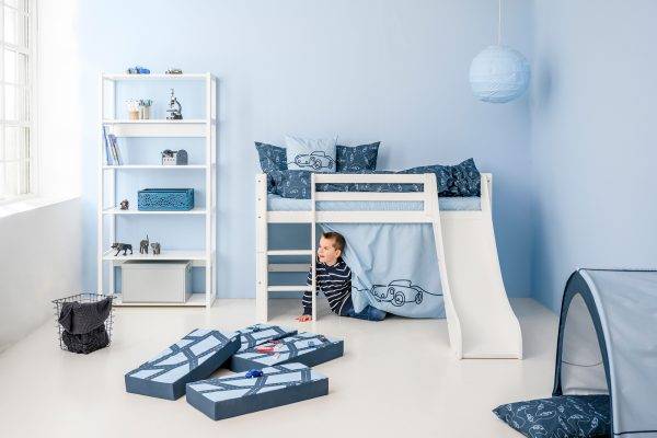 Hoppekids Cars gordijn voor halfhoog en stapelbed 70x160 cm - Afbeelding 4