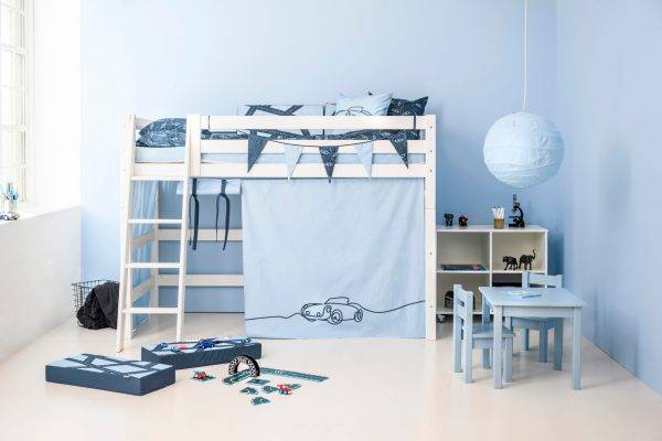 Hoppekids Cars gordijn voor halfhoog bed 90x200 cm - Afbeelding 3