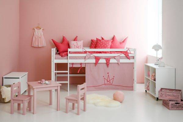 Hoppekids Prinses gordijn voor halfhoog en stapelbed 90x200 cm - Afbeelding 3
