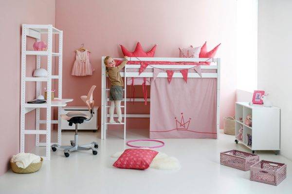 Hoppekids PRINSES Gordijn voor halfhoog bed 90x200 cm - Afbeelding 4