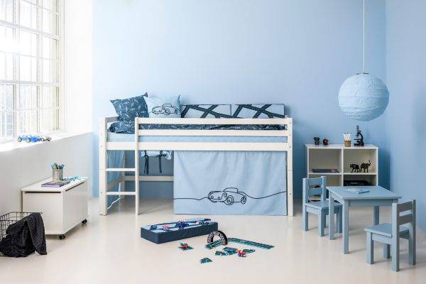 Hoppekids Cars gordijn voor halfhoog en stapelbed 90x200 cm - Afbeelding 3