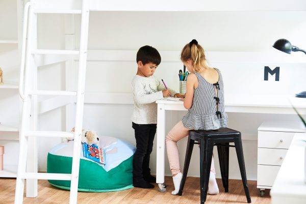 Hoppekids JONAS bureau op wielen, Wit - Afbeelding 5