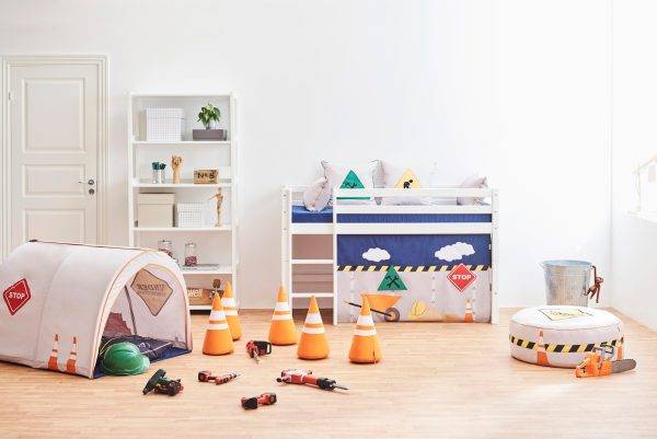 Hoppekids Bouw gordijn voor halfhoog en stapelbed 70x160 cm - Afbeelding 10