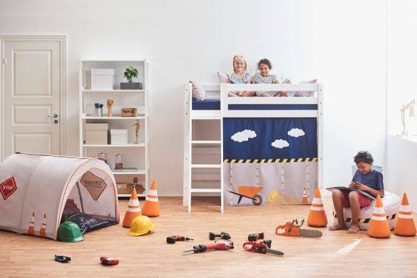 Hoppekids Bouw gordijn voor halfhoog bed 70x160 cm - Afbeelding 10