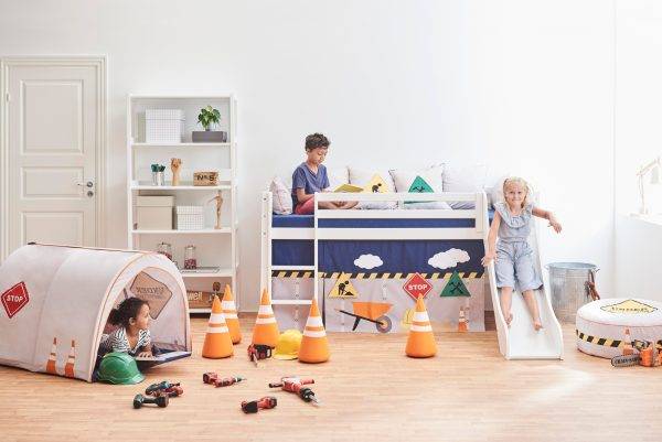 Hoppekids Bouw gordijn voor halfhoog en stapelbed 90x200 cm - Afbeelding 8