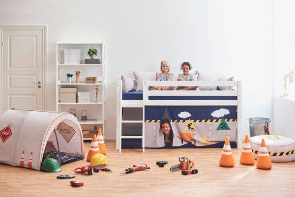 Hoppekids Bouw gordijn voor halfhoog en stapelbed 90x200 cm - Afbeelding 4