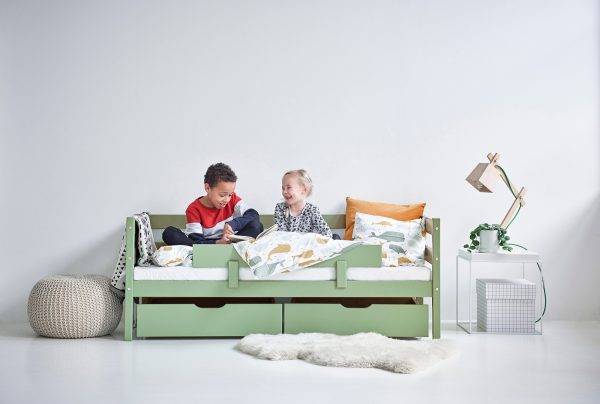 Hoppekids gewatteerde matrashoes 70x160x12 cm, Wit - Afbeelding 3