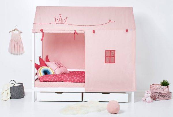 Hoppekids Prinsessen textiel voor huisbed 90x200 cm - Afbeelding 3