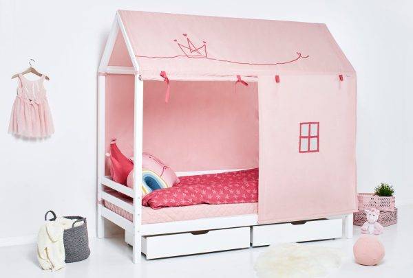 Hoppekids Prinsessen textiel voor huisbed 90x200 cm - Afbeelding 4