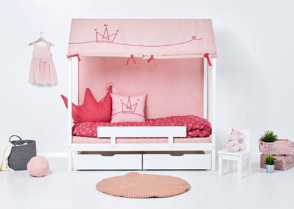Hoppekids Prinsessen textiel voor huisbed 70x160 cm - Afbeelding 3
