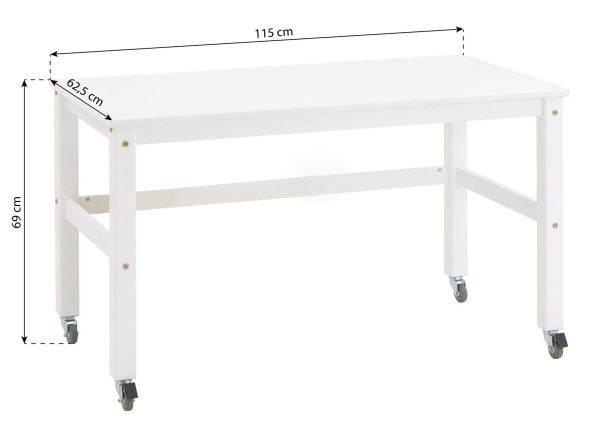Hoppekids JONAS bureau op wielen, Wit - Afbeelding 6