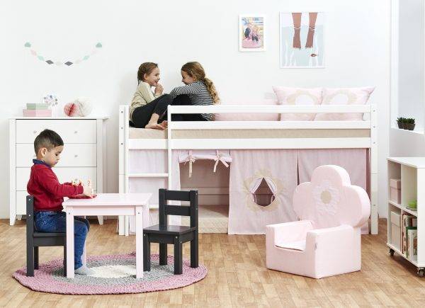 Hoppekids Sprookjesbloem gordijn voor halfhoog en stapelbed 90x200 cm - Afbeelding 4