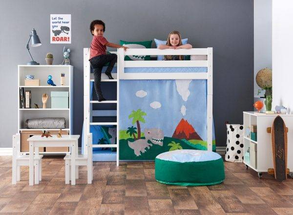 Hoppekids Dinosaurussen gordijn voor halfhoog bed 70x160 cm - Afbeelding 6