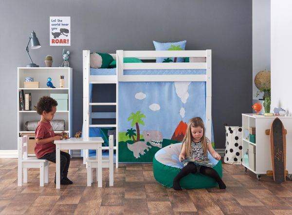 Hoppekids Dinosaurussen gordijn voor halfhoog bed 70x160 cm - Afbeelding 4