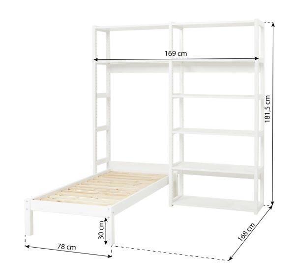 Hoppekids STOREY set met 8 planken en bed 70x160 cm - Afbeelding 3