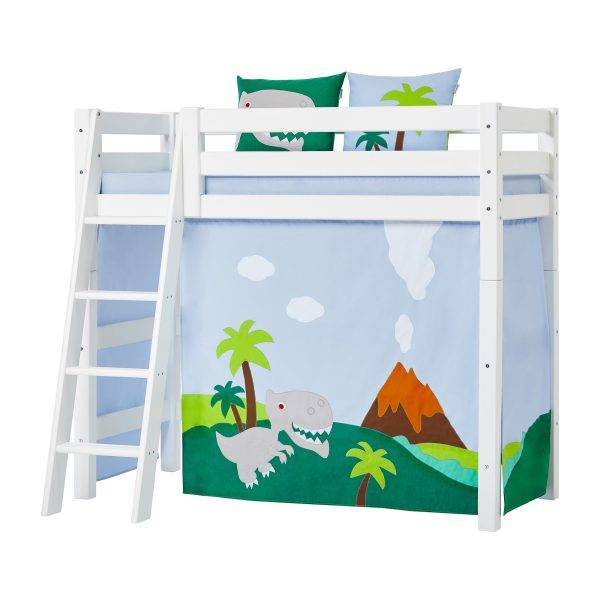 Hoppekids Dinosaurussen gordijn voor halfhoog bed 70x160 cm - Afbeelding 5