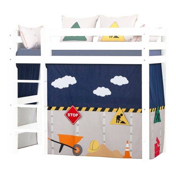 Hoppekids Bouw gordijn voor halfhoog bed 70x160 cm - Afbeelding 2