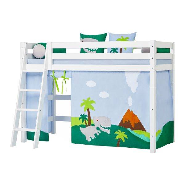 Hoppekids Dinosaurussen gordijn voor halfhoog bed 90x200 cm - Afbeelding 5