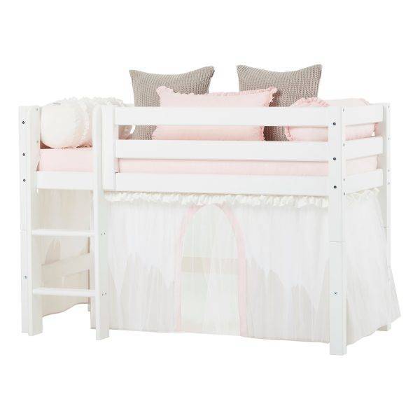 Hoppekids Winter Wonderland gordijn met tule voor halfhoog en stapelbed 70x160 cm - Afbeelding 2