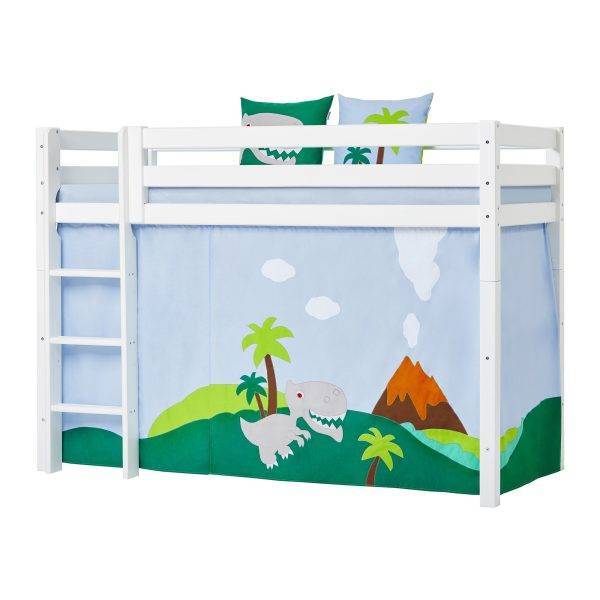 Hoppekids Dinosaurussen gordijn voor halfhoog bed 90x200 cm - Afbeelding 2